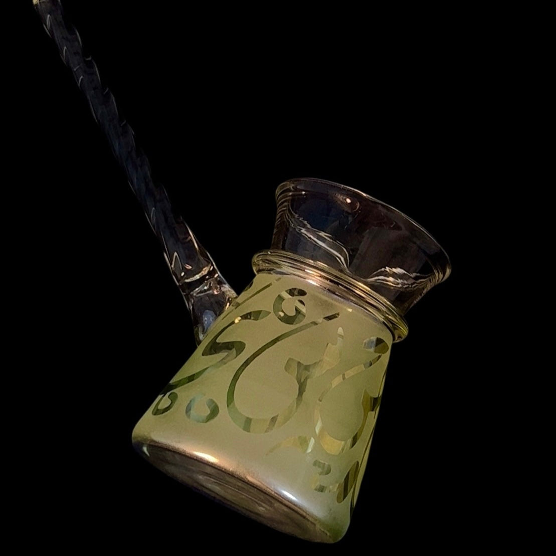 2 Calligraphy coloured coffee pot