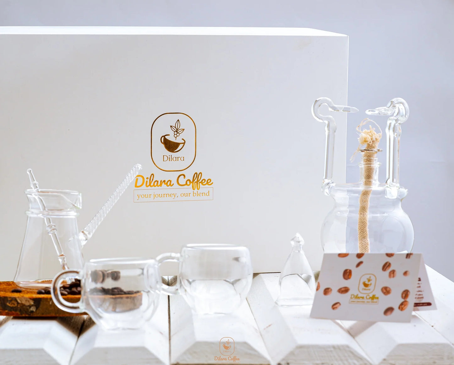 Turkish coffee pyrex set with 250 gm of coffee