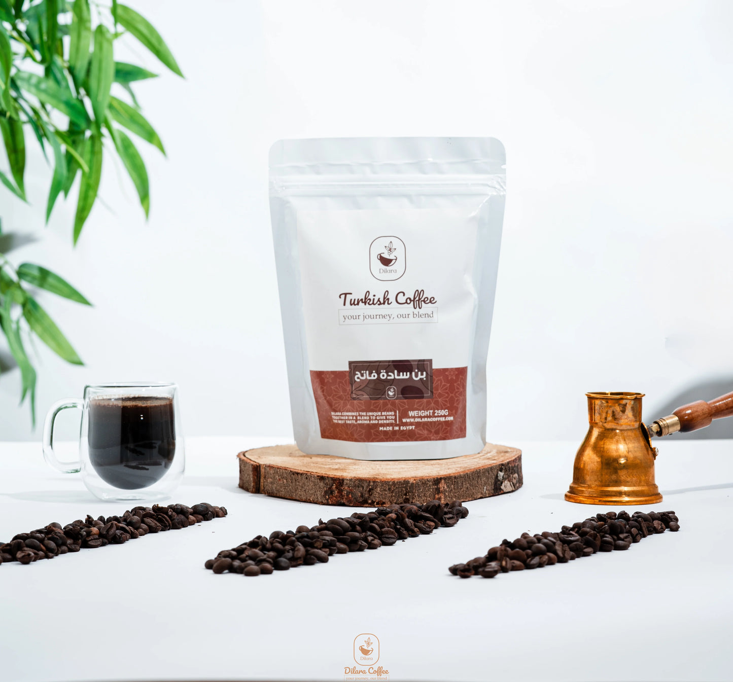 Turkish coffee pyrex set with 250 gm of coffee
