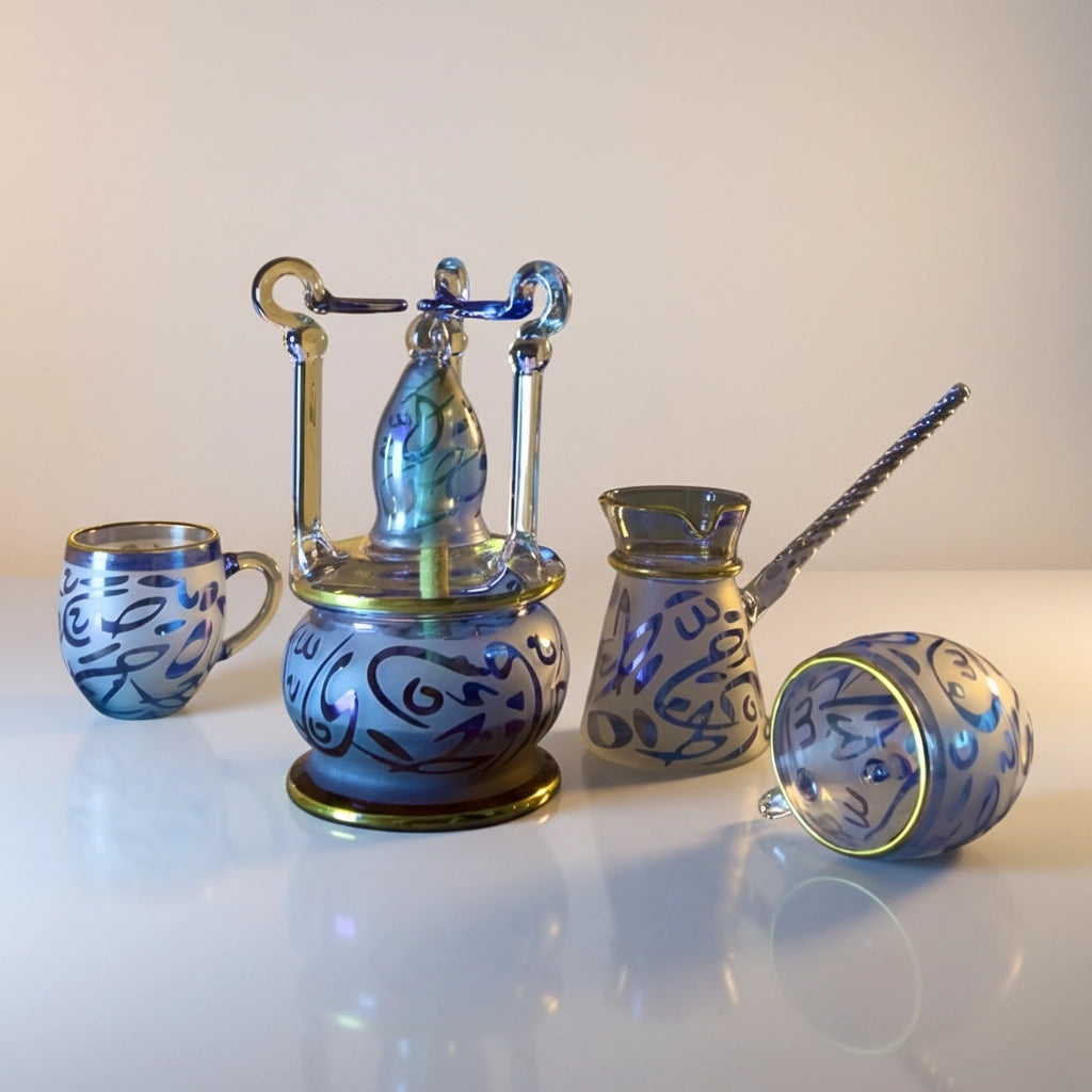 طقم بايركس مطلي بماء الذهب / حروف