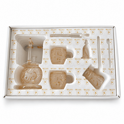 Pyrex coffee set Arabic letters