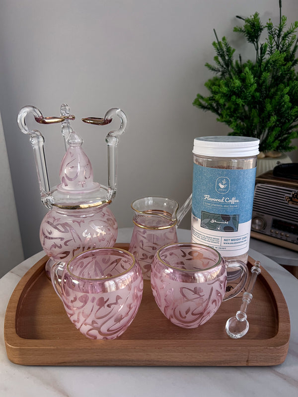 طقم بايركس مطلي بماء الذهب / حروف