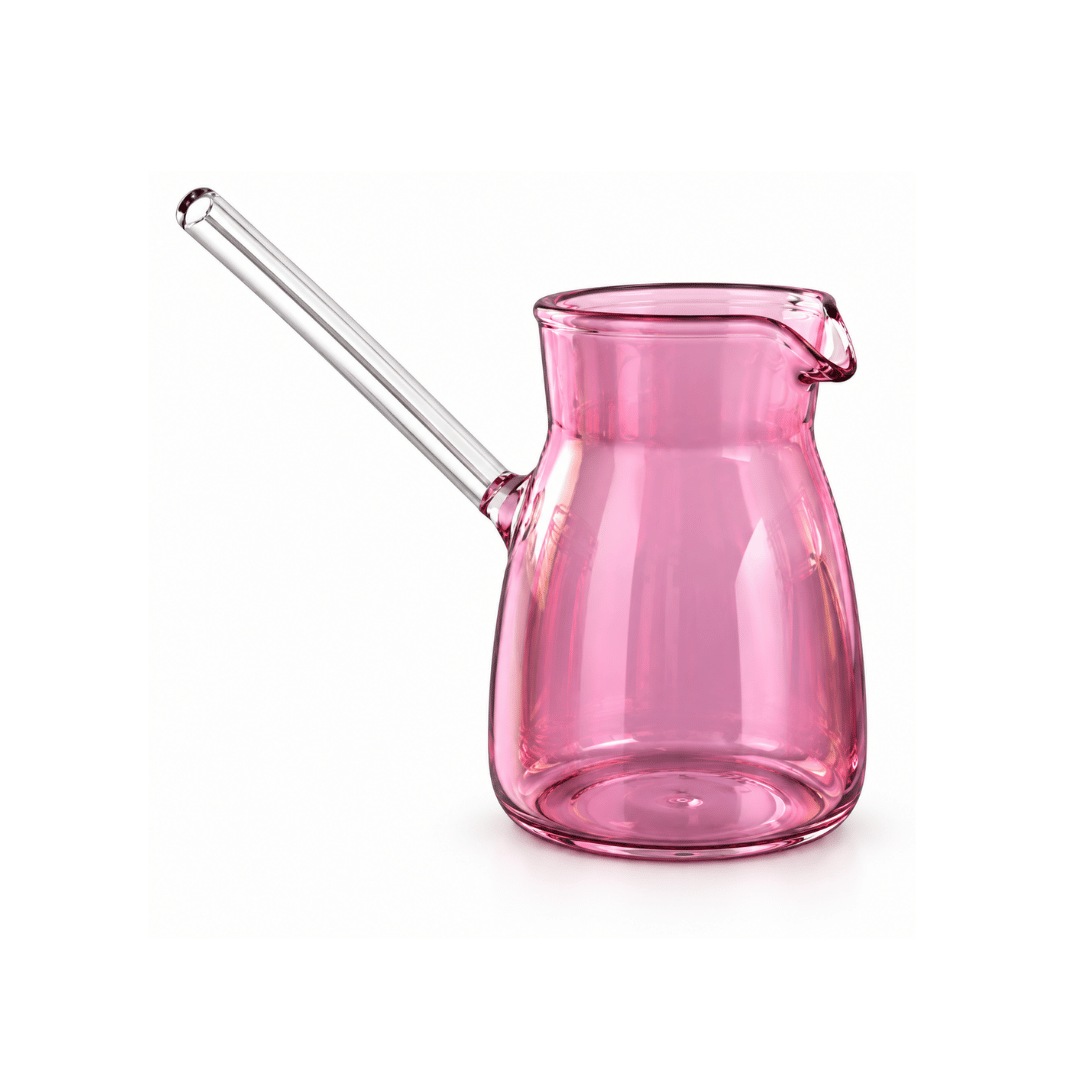 pyrex 4 set + 2 wooden coasters pink