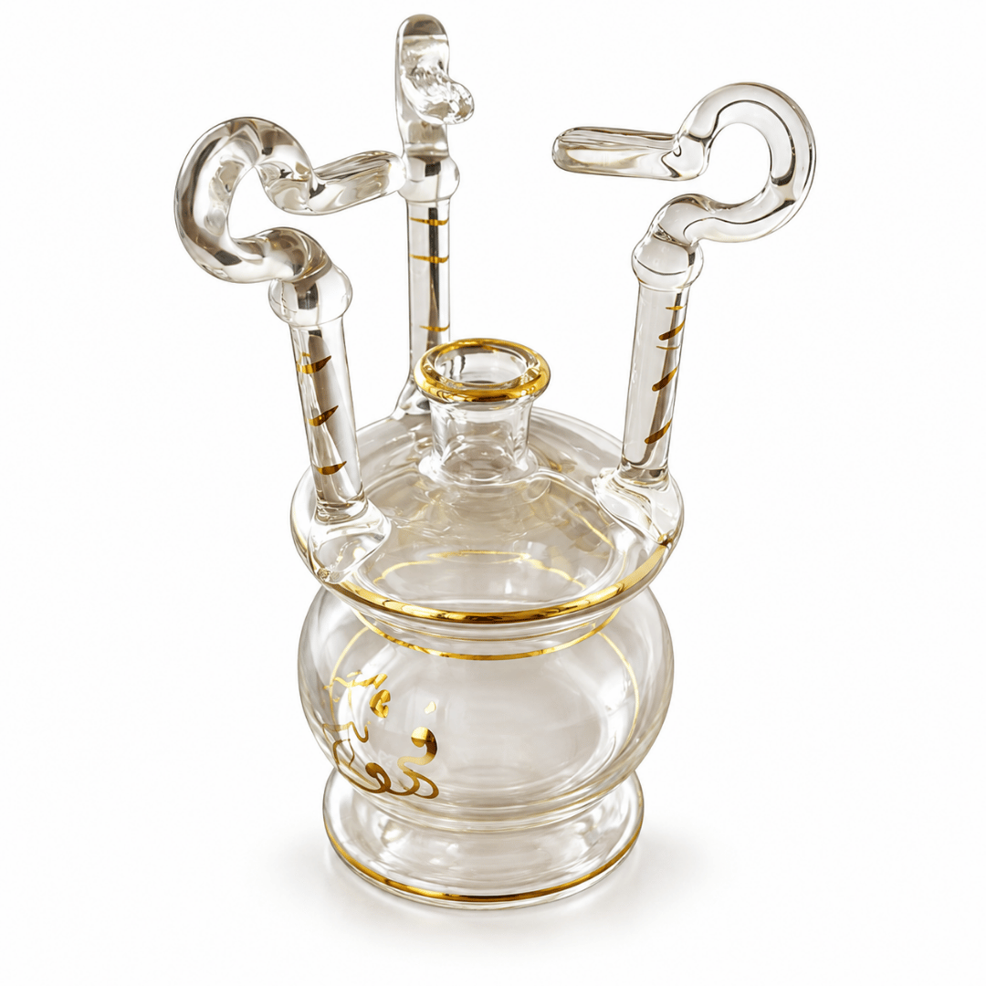 Kahwaty & kahwatak pyrex coffee set golden arabic calligraphy