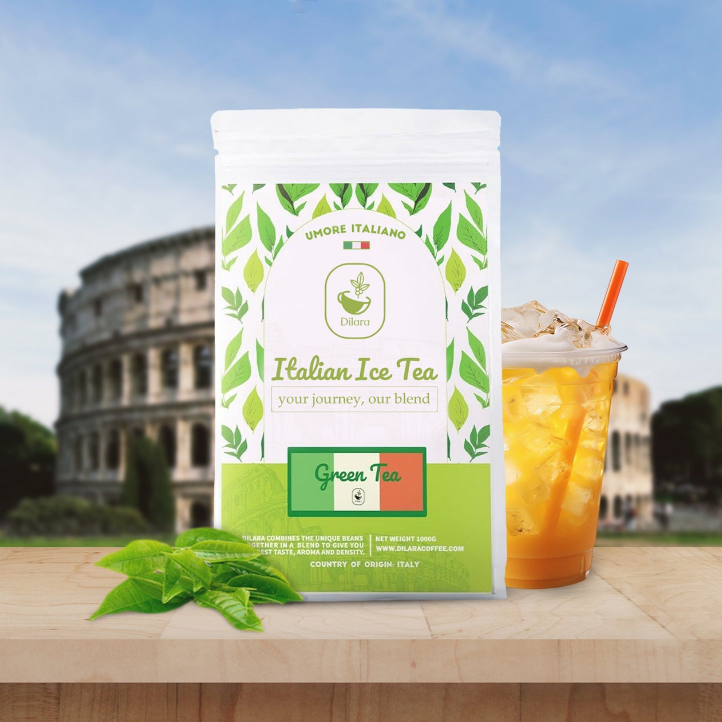 Italian Green Ice tea from Dilara -  الشاي المثلج الايطالي من ديلارا