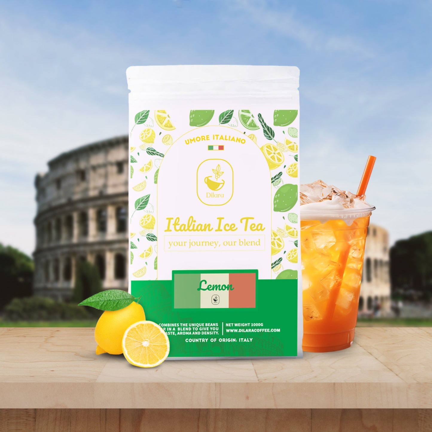 Italian Lemon Ice tea from Dilara - الشاي المثلج الايطالي بالليمون من ديلارا