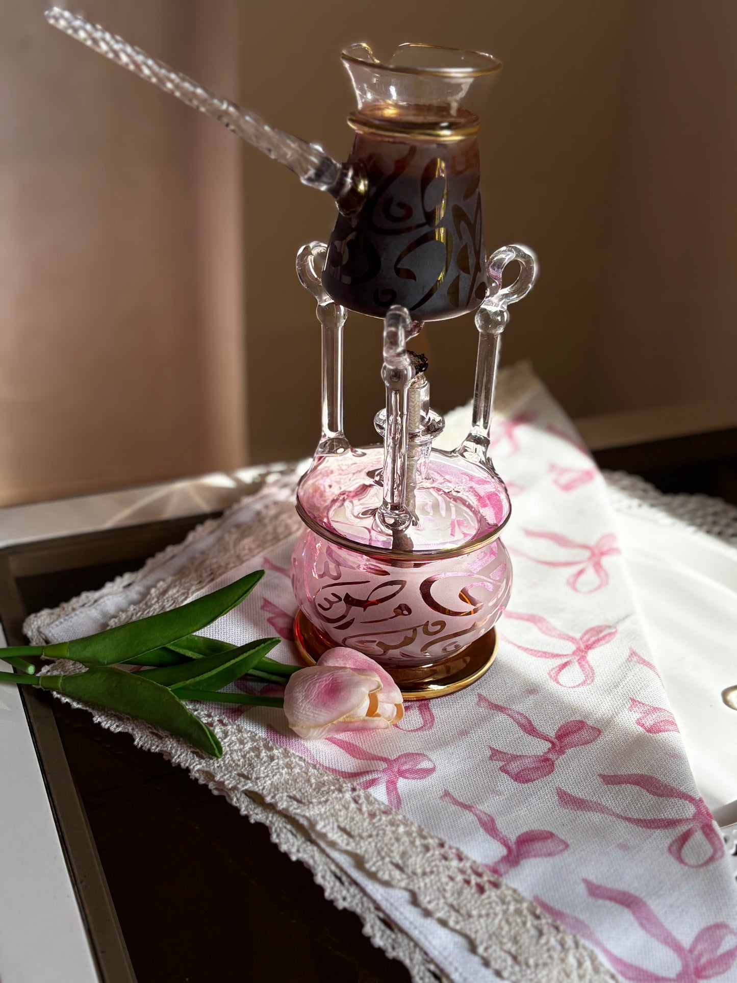 طقم بايركس مطلي بماء الذهب / حروف