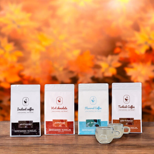 bright morning package with 2 cups with 4*100 gm  - باكدج الصباح 2 كوب مع 4*100 جم