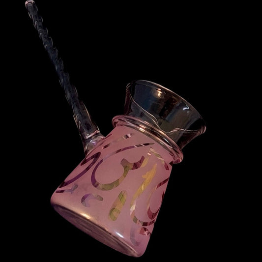 2 Calligraphy coloured coffee pot