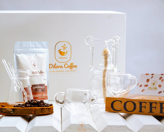 طقم قهوة تركي بايركس مع 250 جم قهوة